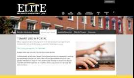 
							         Tenant Log In Portal – Elite Property Management, Inc., York, PA								  
							    