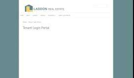
							         Tenant Login Portal - Lasdon Real Estate								  
							    