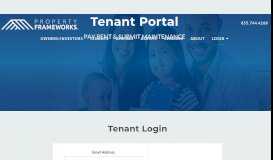 
							         Tenant Login - Property Frameworks								  
							    