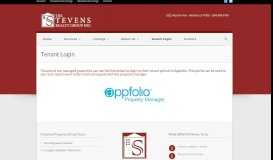 
							         Tenant Login - The Stevens Realty Group								  
							    