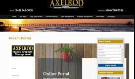 
							         Tenant Portal - Axelrod Realty Property Management								  
							    