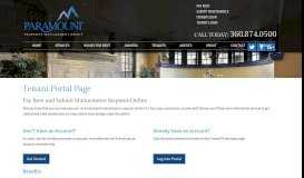 
							         Tenant Portal - Paramount Property Management Group								  
							    