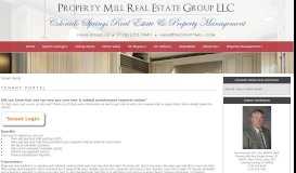 
							         Tenant Portal - Property Mill Real Estate Group								  
							    