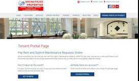 
							         Tenant Portal - Signature Properties - Signature Property Management								  
							    