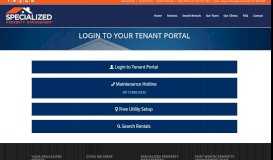 
							         Tenant Portal - Specialized Property Management								  
							    