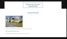 
							         Tenant Portal | University Terrace Apartments								  
							    