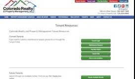 
							         Tenant Resources - Colorado Realty and Property Management								  
							    