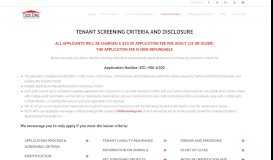 
							         Tenant Screening Criteria and Disclosure – TierOne Real Estate and ...								  
							    
