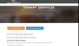 
							         Tenant Services - Hill Properties								  
							    