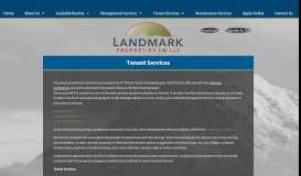 
							         Tenant Services - Landmark Management								  
							    