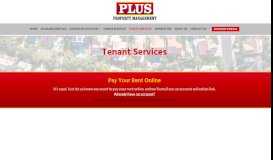 
							         Tenant Services | Plus Property Management								  
							    