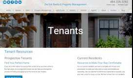 
							         Tenants | Del Val Realty & Property Management								  
							    