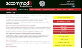 
							         Tenants frequently asked questions | accommod8								  
							    