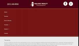 
							         Tenants - Reliant Realty Property Management								  
							    