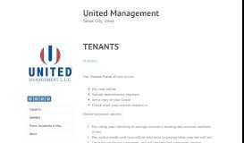 
							         TENANTS – United Management								  
							    