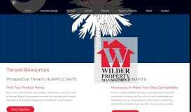 
							         Tenants | Wilder Property Management								  
							    