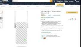 
							         Tenda N300 Wi-Fi Wall Plug Range Extender (A9) - Amazon ...								  
							    