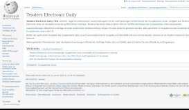 
							         Tenders Electronic Daily – Wikipedia								  
							    