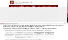 
							         Tenders - ONGC Petro additions Limited								  
							    