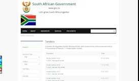 
							         Tenders | South African Government								  
							    