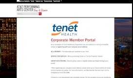 
							         Tenet Healthcare Corporation Corporate Member Portal								  
							    
