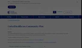 
							         Tennessee - UnitedHealthcare Community Plan - Plan Detail								  
							    