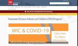 
							         Tennessee Women, Infants, and Children (WIC) Program - TN.gov								  
							    