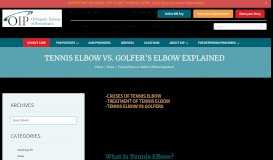 
							         Tennis Elbow vs. Golfer's Elbow - What's the Difference? | OIP								  
							    