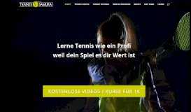 
							         Tennis Samurai Online Tennis Portal: Startseite								  
							    