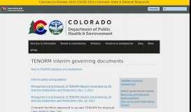 
							         TENORM interim governing documents | Department of Public Health ...								  
							    