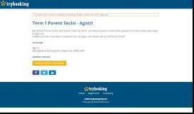 
							         Term 1 Parent Social - Agosti | TryBooking Australia - TryBooking.com								  
							    