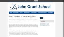 
							         Term & Conditions for the use of our website – John Grant School								  
							    