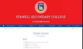 
							         Term Dates - Stawell Secondary College								  
							    