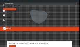 
							         Terminal command 'login' fails with error message - Ask Ubuntu								  
							    
