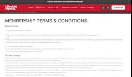 
							         Terms and Conditions | Lifestyle Fitness								  
							    