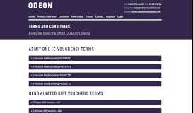 
							         Terms and Conditions - ODEON Vouchers								  
							    