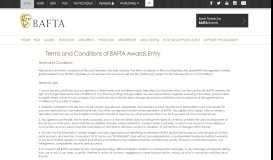 
							         Terms and Conditions of BAFTA Awards Entry | BAFTA Awards								  
							    