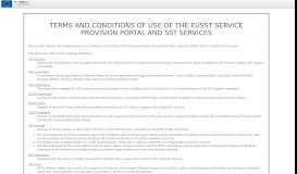 
							         terms and conditions of Use - EUSST Service Provision Portal								  
							    
