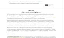 
							         Terms and Conditions of Use in the Cloud - Swizznet								  
							    