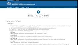 
							         Terms and conditions | Online Services - Department of the ...								  
							    