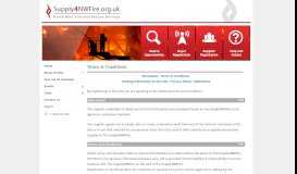
							         Terms and Conditions - Supply4NWFire - Procurement Portal								  
							    