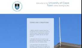 
							         Terms and Conditions - the University of Cape Town online viewing ...								  
							    