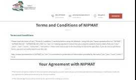 
							         Terms and Conditions - Welcome to NIPMAT WATER BILL ONLINE ...								  
							    
