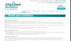 
							         Terms - City Linen Services								  
							    