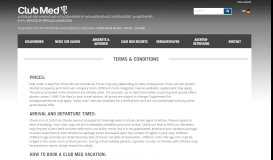 
							         Terms & Conditions - Club Med Travel Agent Portal								  
							    