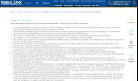 
							         Terms & Conditions | Fed E-pay | KWA & BSNL Bill ... - Federal Bank								  
							    