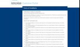 
							         Terms & Conditions - InterxionPortal - Interxion Login								  
							    