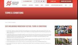 
							         Terms & Conditions - Melbourne Marathon Festival								  
							    