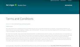 
							         Terms & Conditions of Aer Lingus Vacation Store								  
							    