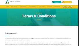 
							         Terms & Conditions - Sport Access Foundation								  
							    